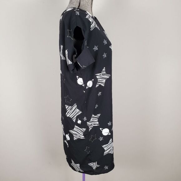 DO+BE Galaxy Stars and Moon Cut-out Sleeve Dress Size M - Picture 3 of 5